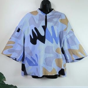 Lafayette 148 Abstract Blouse